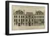 Planche 251 : élévation de la façade de l'hôtel Hesselin construit par l'architecte Le Vau-Jacques-François Blondel-Framed Giclee Print