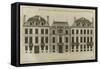 Planche 251 : élévation de la façade de l'hôtel Hesselin construit par l'architecte Le Vau-Jacques-François Blondel-Framed Stretched Canvas