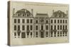 Planche 251 : élévation de la façade de l'hôtel Hesselin construit par l'architecte Le Vau-Jacques-François Blondel-Stretched Canvas