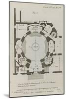 Planche 254 (1) :  Plan au sol de l'église de la Visitation Sainte-Marie bâtie par-Jacques-François Blondel-Mounted Giclee Print