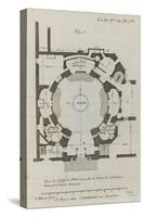 Planche 254 (1) :  Plan au sol de l'église de la Visitation Sainte-Marie bâtie par-Jacques-François Blondel-Stretched Canvas