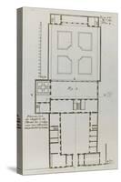 Planche 257 (1) :  Plan au rez-de-chaussée de l'Hôtel de Sully construit par l'architecte Jean-Jacques-François Blondel-Stretched Canvas