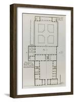Planche 257 (1) :  Plan au rez-de-chaussée de l'Hôtel de Sully construit par l'architecte Jean-Jacques-François Blondel-Framed Giclee Print