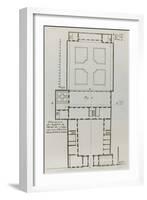 Planche 257 (1) :  Plan au rez-de-chaussée de l'Hôtel de Sully construit par l'architecte Jean-Jacques-François Blondel-Framed Giclee Print