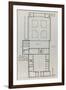 Planche 257 (1) :  Plan au rez-de-chaussée de l'Hôtel de Sully construit par l'architecte Jean-Jacques-François Blondel-Framed Giclee Print