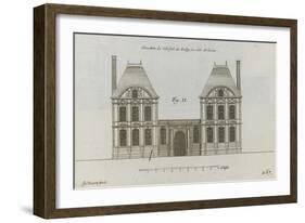 Planche 257 (2) :  élévation de la façade côté rue de l'Hôtel de Sully cons-Jacques-François Blondel-Framed Giclee Print