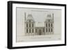 Planche 257 (2) :  élévation de la façade côté rue de l'Hôtel de Sully cons-Jacques-François Blondel-Framed Giclee Print