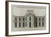 Planche 260 :  élévation de la façade côté cour de l'Hôtel Dunoyer construit par-Jacques-François Blondel-Framed Giclee Print