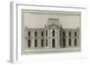 Planche 260 :  élévation de la façade côté cour de l'Hôtel Dunoyer construit par-Jacques-François Blondel-Framed Giclee Print