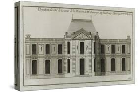 Planche 260 :  élévation de la façade côté cour de l'Hôtel Dunoyer construit par-Jacques-François Blondel-Stretched Canvas
