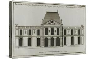 Planche 261 :  élévation de la façade côté jardin de l'Hôtel Dunoyer construit par-Jacques-François Blondel-Stretched Canvas