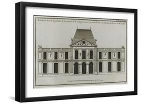 Planche 261 :  élévation de la façade côté jardin de l'Hôtel Dunoyer construit par-Jacques-François Blondel-Framed Giclee Print