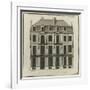 Planche 266 :  élévation côté cour de la maison de Jules Hardouin-Mansart bâtie-Jacques-François Blondel-Framed Giclee Print