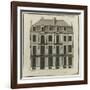 Planche 266 :  élévation côté cour de la maison de Jules Hardouin-Mansart bâtie-Jacques-François Blondel-Framed Giclee Print