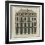 Planche 266 :  élévation côté cour de la maison de Jules Hardouin-Mansart bâtie-Jacques-François Blondel-Framed Giclee Print