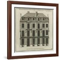 Planche 266 :  élévation côté cour de la maison de Jules Hardouin-Mansart bâtie-Jacques-François Blondel-Framed Giclee Print
