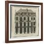 Planche 266 :  élévation côté cour de la maison de Jules Hardouin-Mansart bâtie-Jacques-François Blondel-Framed Giclee Print