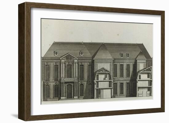 Planche 270 : élévation côté cour des façades du grand corps des logis d'un-Jacques-François Blondel-Framed Giclee Print