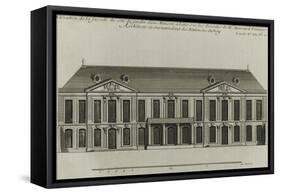Planche 273: élévationde la façade côté jardin  d'une maison à bâtir à Paris-Jacques-François Blondel-Framed Stretched Canvas