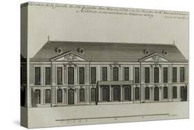 Planche 273: élévationde la façade côté jardin  d'une maison à bâtir à Paris-Jacques-François Blondel-Stretched Canvas