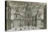 Planche 276: vue générale de l'église couvent des Minimes de la Place Royale à Paris-Jacques-François Blondel-Stretched Canvas