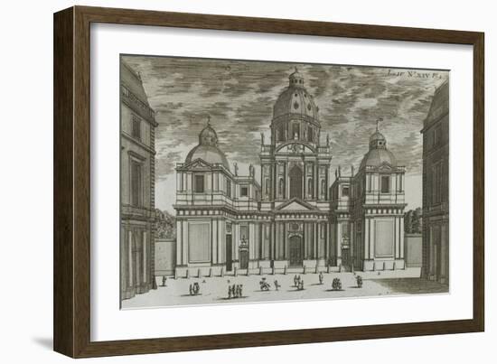 Planche 276: vue générale de l'église couvent des Minimes de la Place Royale à Paris-Jacques-François Blondel-Framed Giclee Print
