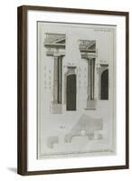 Planche 277: profils des principaux membres d'architecture  du portail , couvent des Minimes-Jacques-François Blondel-Framed Giclee Print