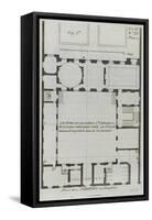 Planche 278 (1) : Plan au sol de l'hôtel Carnavalet , rue Culture Sainte-Catherine à Paris-Jacques-François Blondel-Framed Stretched Canvas