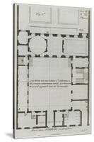 Planche 278 (1) : Plan au sol de l'hôtel Carnavalet , rue Culture Sainte-Catherine à Paris-Jacques-François Blondel-Stretched Canvas