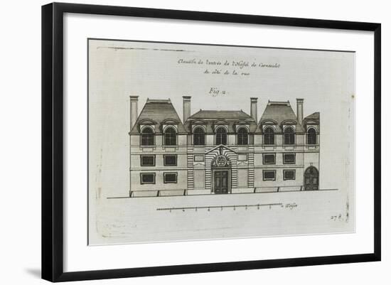 Planche 278 (2) : élévation de la façade côté rue  de l'hôtel Carnavalet-Jacques-François Blondel-Framed Giclee Print