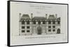 Planche 278 (2) : élévation de la façade côté rue  de l'hôtel Carnavalet-Jacques-François Blondel-Framed Stretched Canvas