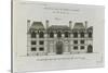 Planche 278 (2) : élévation de la façade côté rue  de l'hôtel Carnavalet-Jacques-François Blondel-Stretched Canvas