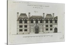 Planche 278 (2) : élévation de la façade côté rue  de l'hôtel Carnavalet-Jacques-François Blondel-Stretched Canvas