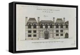 Planche 278 (2) : élévation de la façade côté rue  de l'hôtel Carnavalet-Jacques-François Blondel-Framed Stretched Canvas