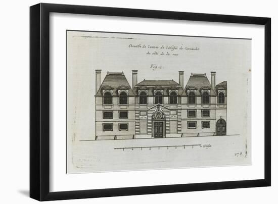 Planche 278 (2) : élévation de la façade côté rue  de l'hôtel Carnavalet-Jacques-François Blondel-Framed Giclee Print