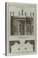 Planche 282 :  élévation du portail de l'égilise du couvent de la Culture Sainte-Catherine-Jacques-François Blondel-Stretched Canvas