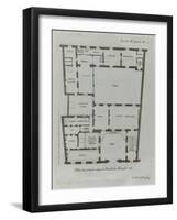 Planche 284 : Plan du premier étage de l'hôtel Amelot de Bisseuil-Jacques-François Blondel-Framed Giclee Print