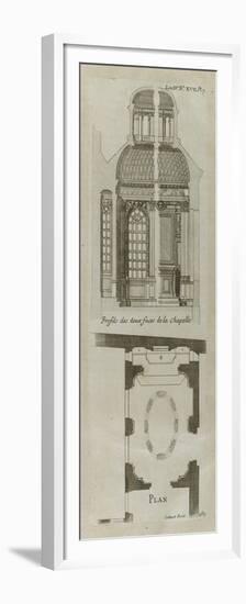 Planche 289 : plan au sol et coupes de la chapelle  de l'hôtel Amelot de Bisseuil-Jacques-François Blondel-Framed Premium Giclee Print