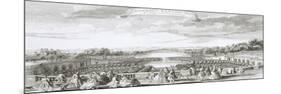 Planche 29: Vue de l'Orangerie de Versailles vers 1730 (endroits remarquables du jardin et du parc-Jacques Rigaud-Mounted Giclee Print