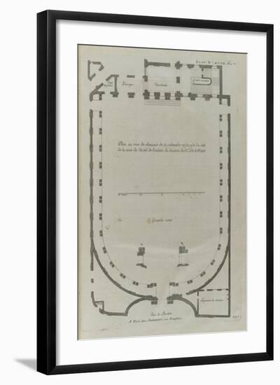 Planche 290 : plan au rez-de-chaussée de la colonnade sur la grande cour d'-Jacques-François Blondel-Framed Giclee Print