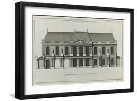 Planche 294 : élévation de la façade sur la cour d'entrée de l'hôtel de Soubise  à Paris-Jacques-François Blondel-Framed Giclee Print