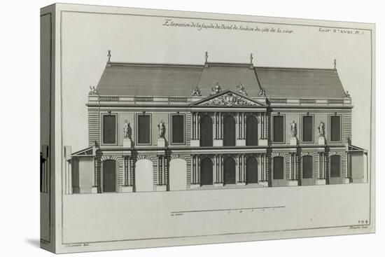 Planche 294 : élévation de la façade sur la cour d'entrée de l'hôtel de Soubise  à Paris-Jacques-François Blondel-Stretched Canvas