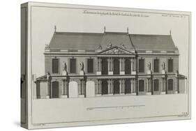 Planche 294 : élévation de la façade sur la cour d'entrée de l'hôtel de Soubise  à Paris-Jacques-François Blondel-Stretched Canvas