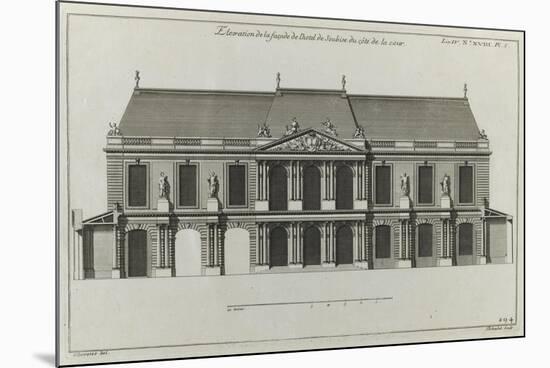 Planche 294 : élévation de la façade sur la cour d'entrée de l'hôtel de Soubise  à Paris-Jacques-François Blondel-Mounted Giclee Print