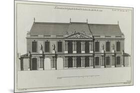 Planche 294 : élévation de la façade sur la cour d'entrée de l'hôtel de Soubise  à Paris-Jacques-François Blondel-Mounted Giclee Print