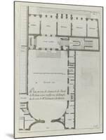 Planche 296 : plan  du rez-de-chaussée de l'hôtel de Rohan , rue Vieille du Temple à Paris-Jacques-François Blondel-Mounted Giclee Print