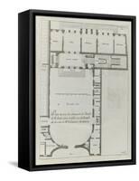 Planche 296 : plan  du rez-de-chaussée de l'hôtel de Rohan , rue Vieille du Temple à Paris-Jacques-François Blondel-Framed Stretched Canvas