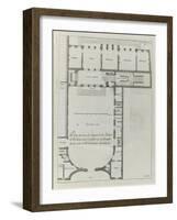 Planche 296 : plan  du rez-de-chaussée de l'hôtel de Rohan , rue Vieille du Temple à Paris-Jacques-François Blondel-Framed Giclee Print