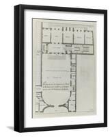 Planche 296 : plan  du rez-de-chaussée de l'hôtel de Rohan , rue Vieille du Temple à Paris-Jacques-François Blondel-Framed Giclee Print