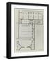 Planche 296 : plan  du rez-de-chaussée de l'hôtel de Rohan , rue Vieille du Temple à Paris-Jacques-François Blondel-Framed Giclee Print